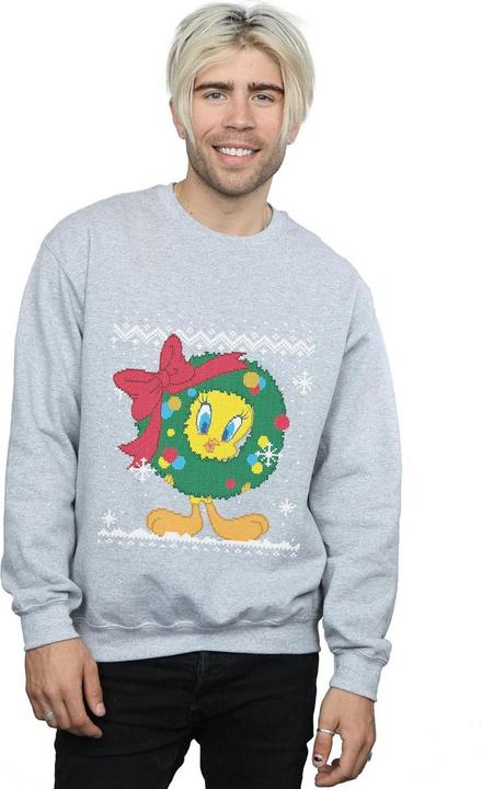 Produktbild Looney Tunes Tweety Pie Christmas Fair Isle Sweatshirt (M)