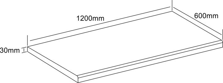 Produktbild VCM Arbeitsplatte Küchenplatte Küche Fasola (120 x 60 x 3 cm)