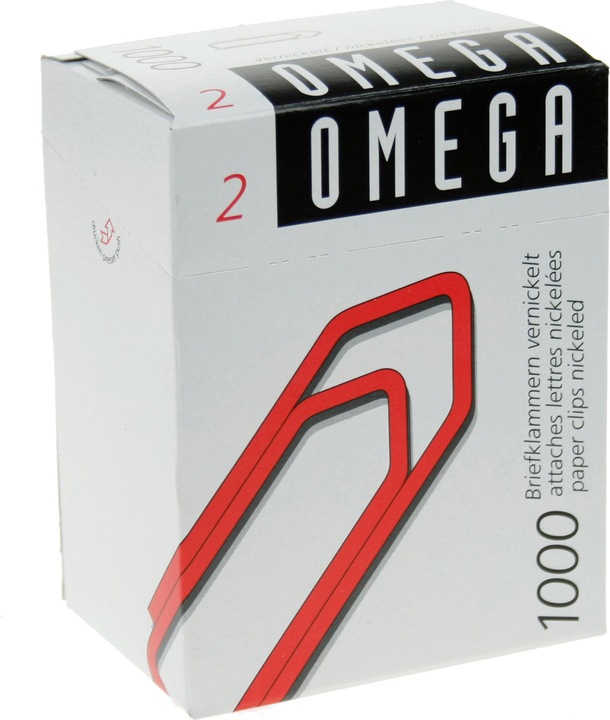 Actual product image Omega Paper clips (1000 x)