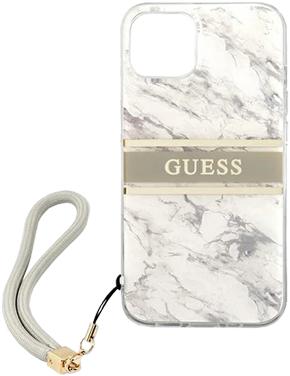 Productafbeelding Guess Hard Cover Marmeren Streep met Riem (Apple iPhone 13 Pro Max)