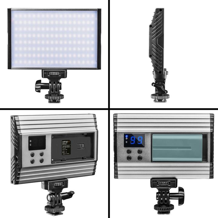 Actual product image Walimex LED Niova 150 Bi Color 15W LED light plus power supply unit (Video light)