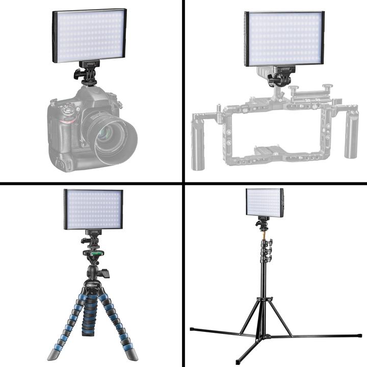 Actual product image Walimex LED Niova 150 Bi Color 15W LED light plus power supply unit (Video light)