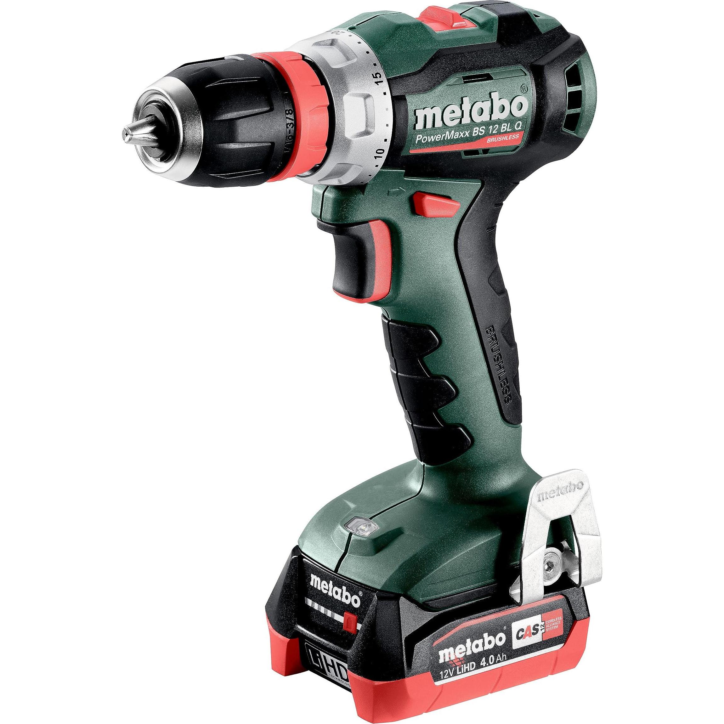 Metabo, Bohrmaschine + Akkuschrauber, PowerMaxx BS 12 BL Q (Akkubetrieb)