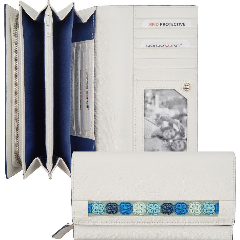 Thumbnail - Giorgio Carelli, Damen, Portemonnaie, Damen Geldbörse, breit, Valentin, Weiss