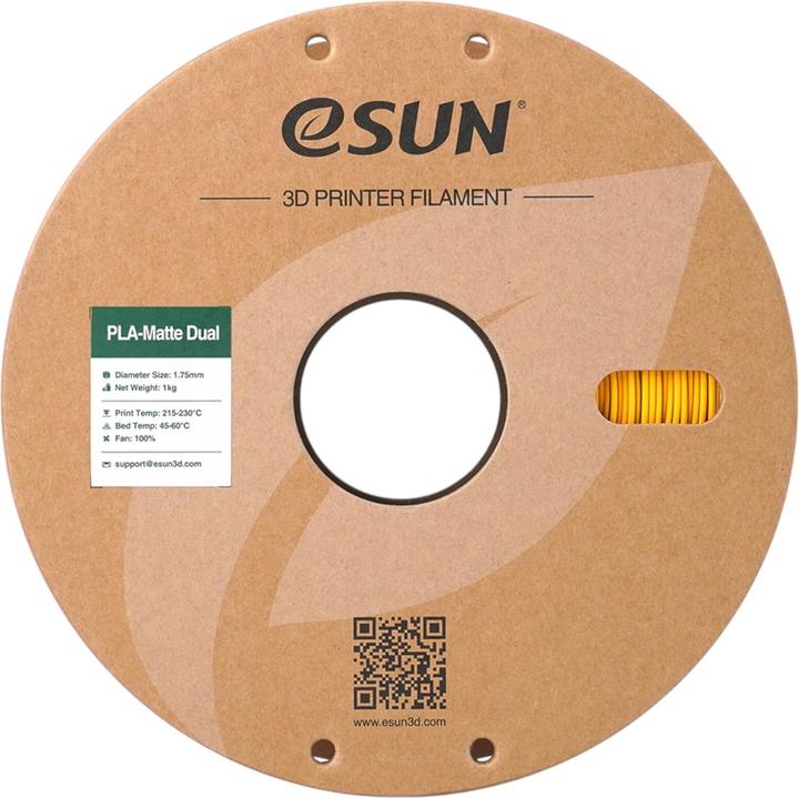Actual product image eSUN PLA MATTE DUAL 1,75mm PURPLE YELLOW 1kg (PLA, 1.75 mm, 1360 g, Multicoloured)