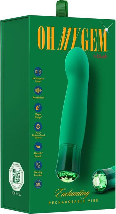 Actual product image Blush Oh My Gem - Enchangting - 5.5" Puria Silicone G Spot Vibrator - 5 Speeds & 5 Unique Vibrating