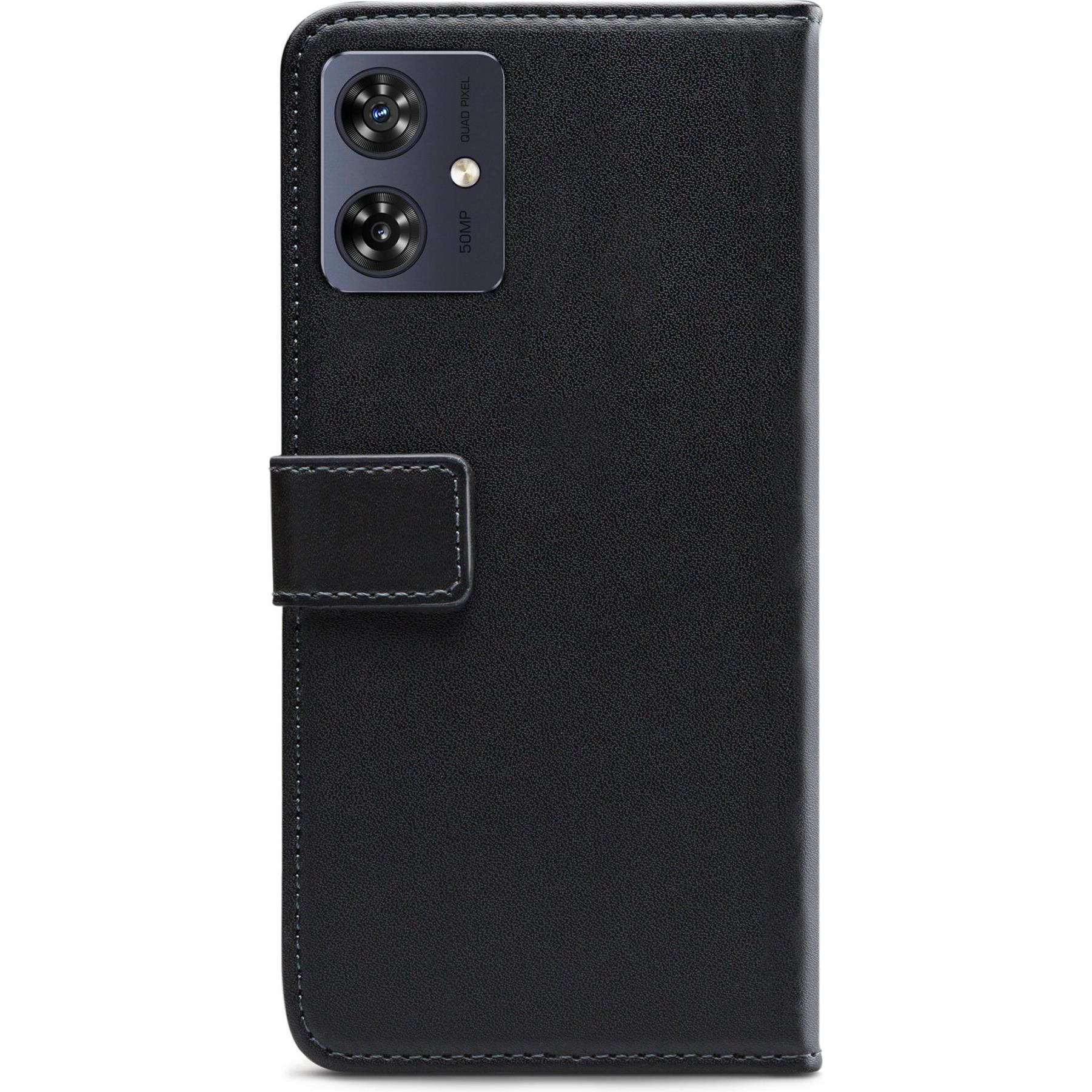 Mobilize Klassische Gelly-Geldbörse (Motorola Moto G54), Smartphone Hülle, Schwarz