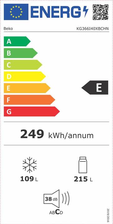 Energie-Label Beko KG366I40XBCHN (324 l)