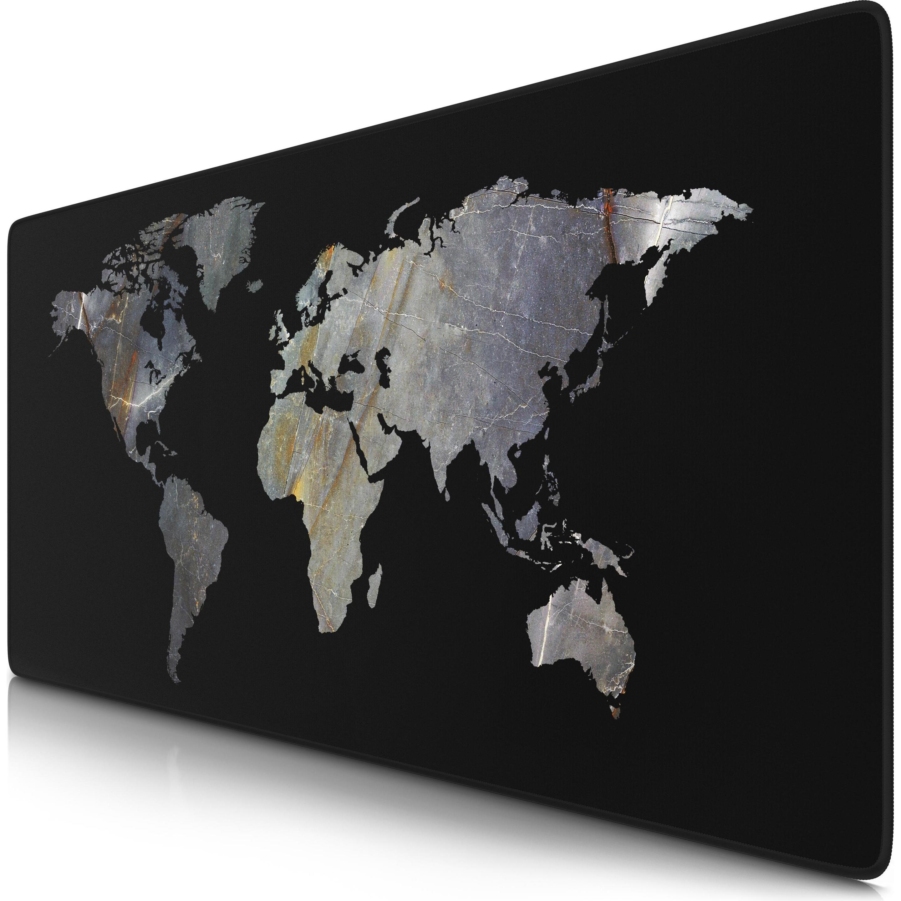 CSL Gaming Mauspad, XXL Mausmatte 900 x 400mm, Präzision & Geschwindigkeit, Marmor schwarz (XXL), Mausmatte, Schwarz