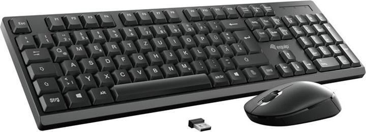 Produktbild equip Kabellose Kombi Keyboard+Mouse, schwarz, deutsch (DE, Kabellos)