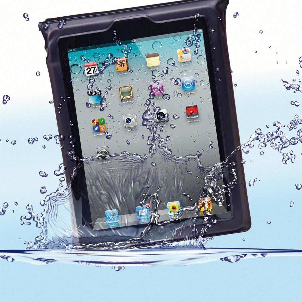 DiCAPac WP-i20 Unterwassertasche für iPad 1-6 und iPad Air 1+2 (iPad 2011 (2. Gen)), Tablet Hülle, Grau