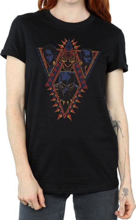 Produktbild Black Panther Tribal Heads Baumwolle Boyfriend TShirt (3XL)