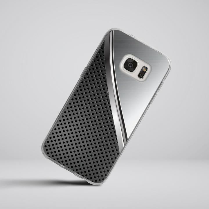 Produktbild DeinDesign Silikon Hülle für Samsung Galaxy S7 Handyhülle Case Smartphone Schutzhülle Carbon Metall Stahl (Samsung Galaxy S7)