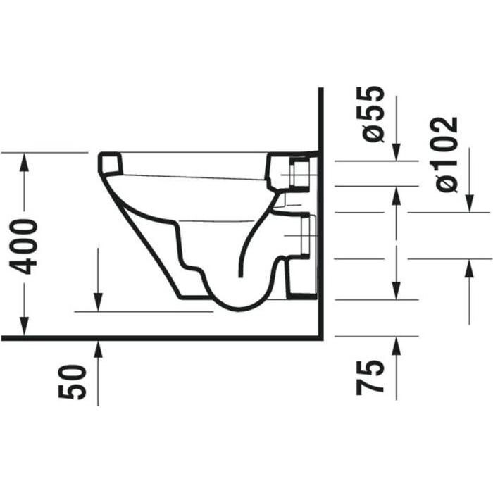Thumbnail - Duravit, Toilette + Bidet, Wand-WC DURASTYLE COMPACT tief, 370x480mm weiss WG