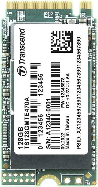 Valeurs nutritives et ingrédients Transcend MTE470A 128 GB SSD interne M.2 PCIe NVMe 2242 PCIe NVMe 3.0 x4 Industrie (128 Go, M.2 2242)