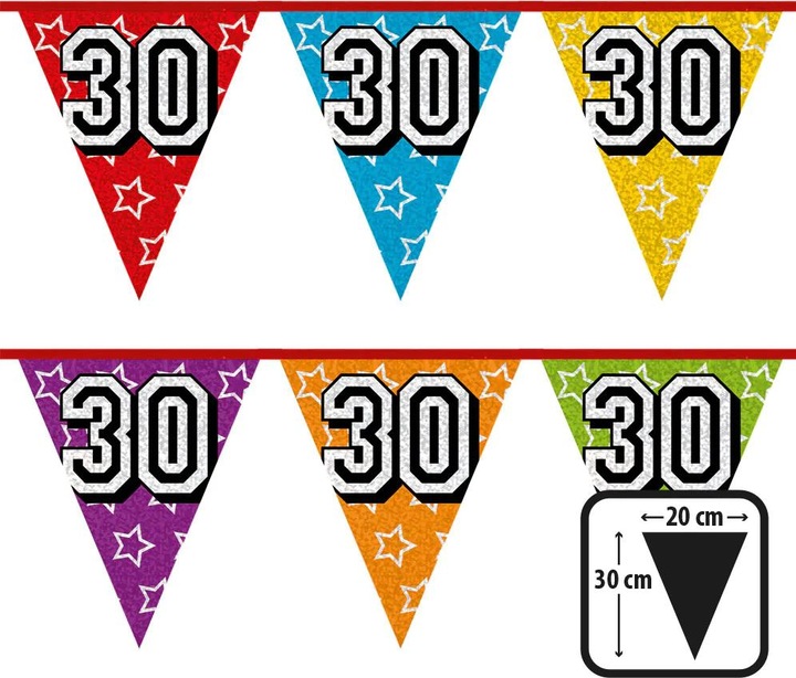 Energie-Label Boland 30. Geburtstag Wimpelkette