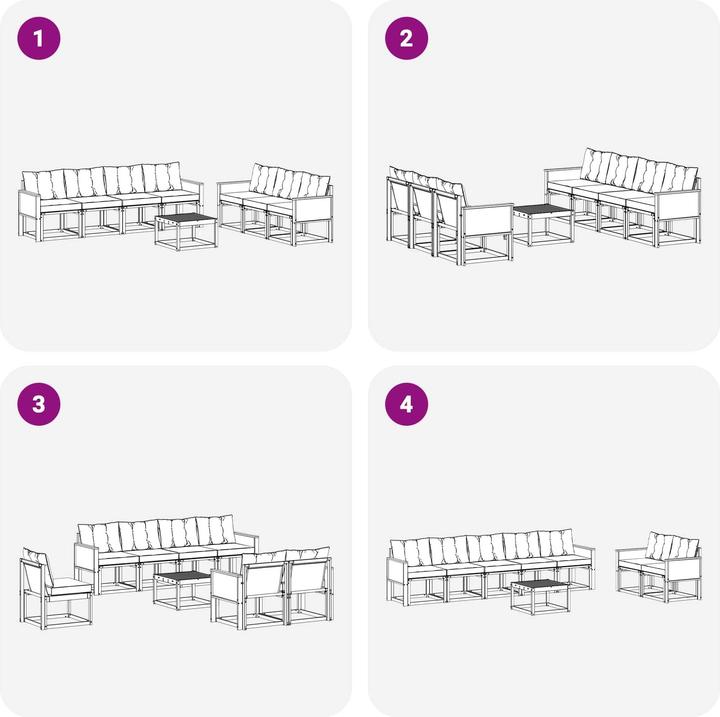 Produktbild vidaXL Outdoor-Sofa
