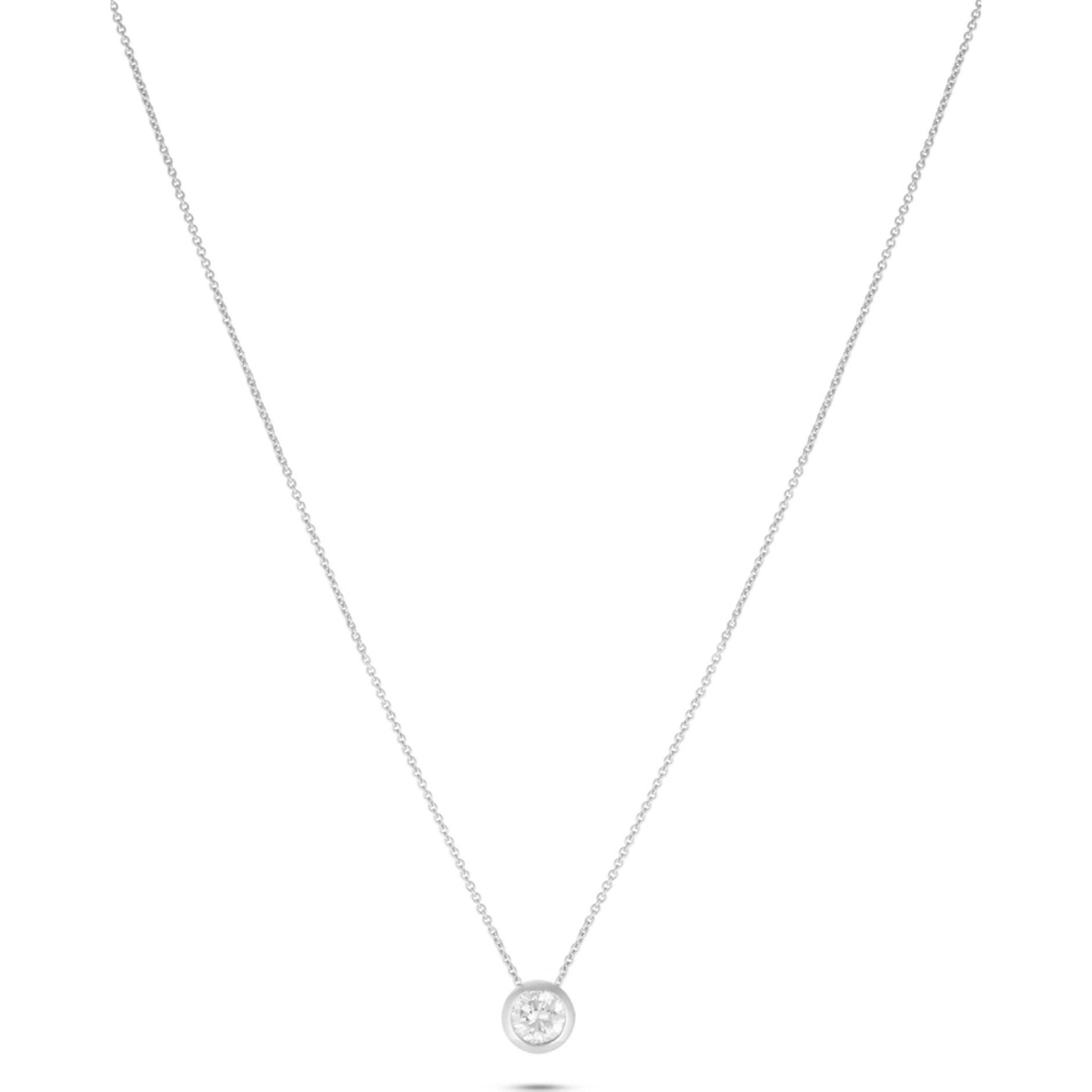 Thumbnail - Jette, Halsschmuck, Kette SOLITAIRE, (925er Silber rhodiniert, 45 cm)