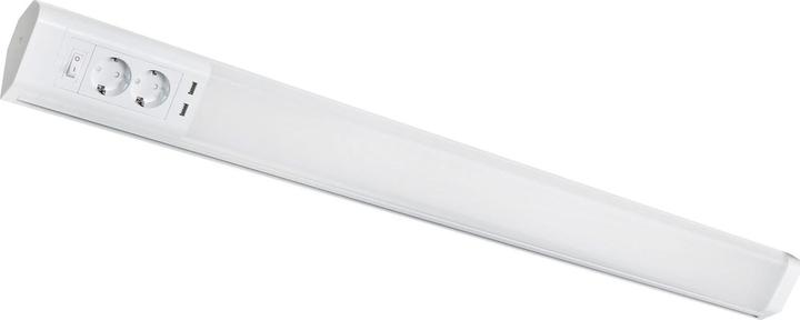 Actual product image Elektra LED under-cabinet light with sockets and USB ports 20W 4000k white (1800 lm)