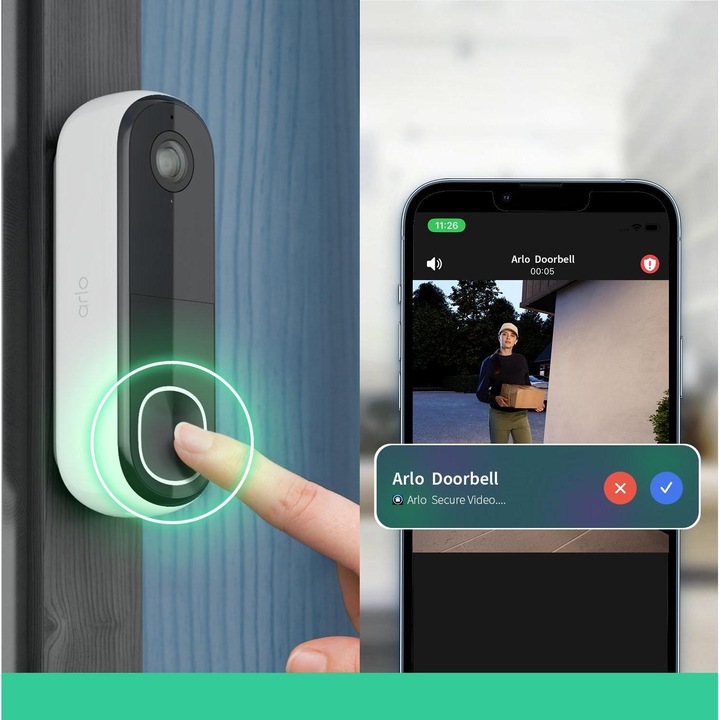 Produktbild Arlo Video Doorbell 2K + Chime Bundle (WLAN)