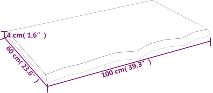 Actual product image vidaXL Tischplatte (100 x 60 cm)