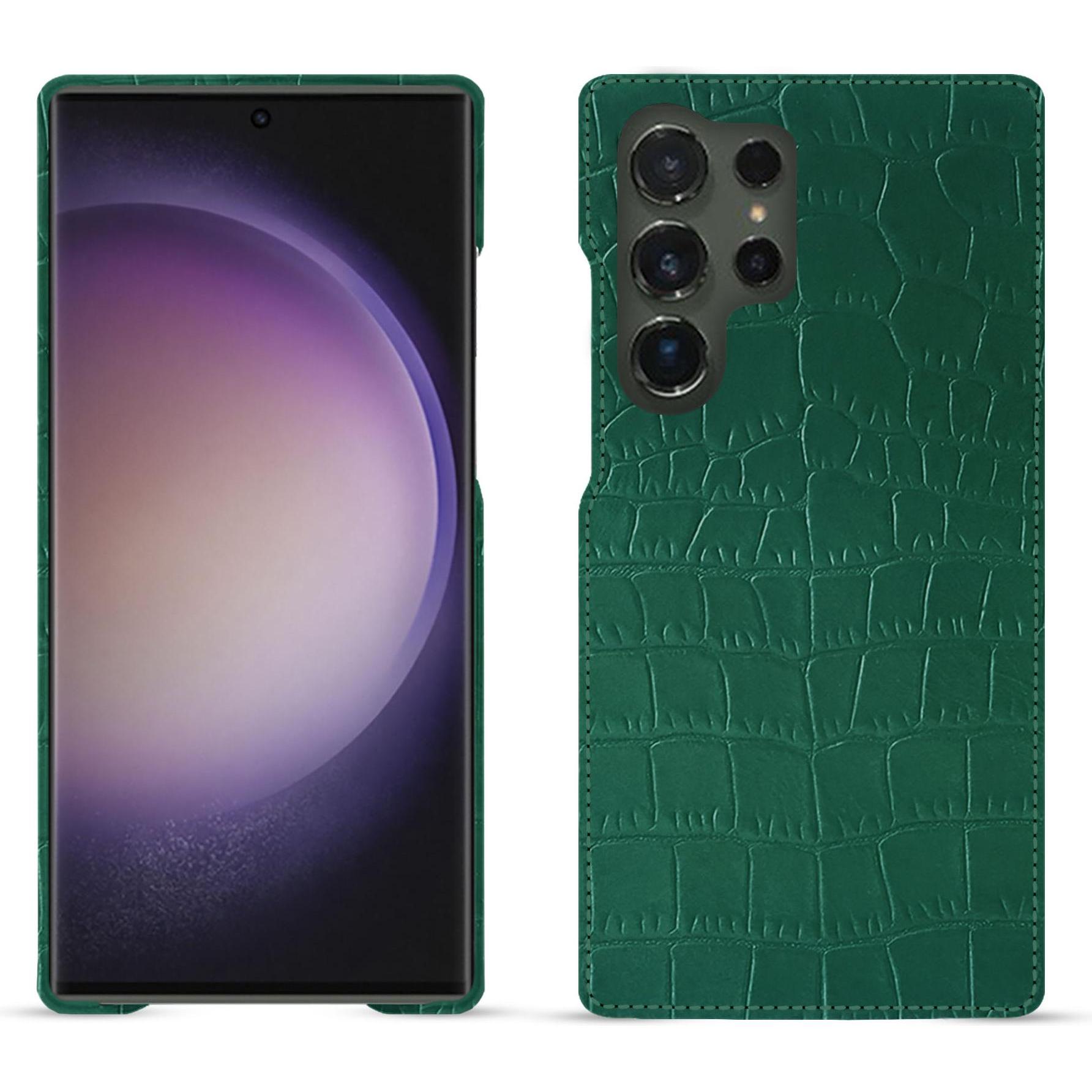 Noreve Lederschutzhülle (Samsung Galaxy S24 Ultra), Smartphone Hülle, Grün
