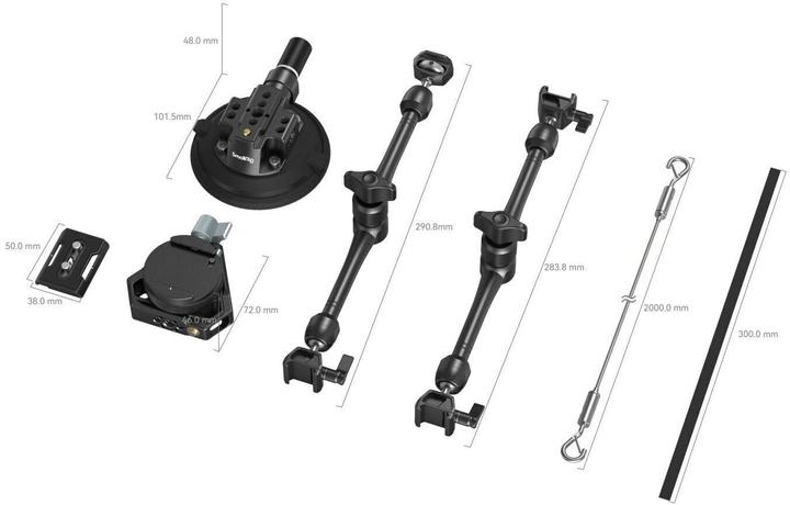 Immagine prodotto SmallRig Kit di supporto per telecamera a ventosa SC-15K (Accessori video vari)