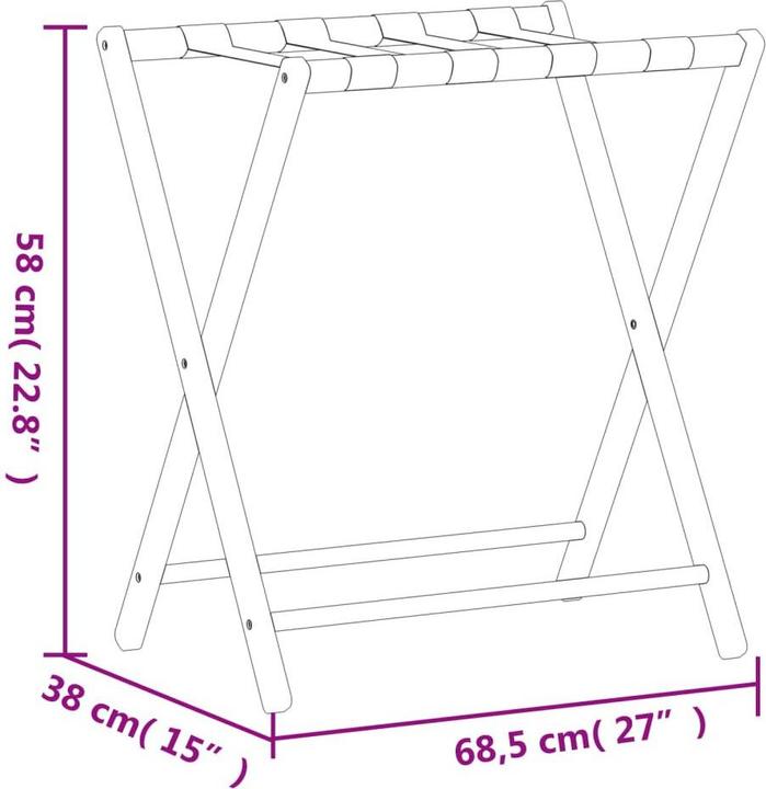 Actual product image VidaXL Vida (Suitcase rack)