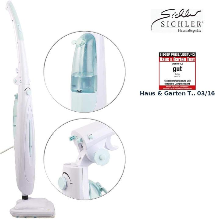 Produktbild Sichler Kompakter Dampfreiniger für Hart- und Teppichböden (1500 W)