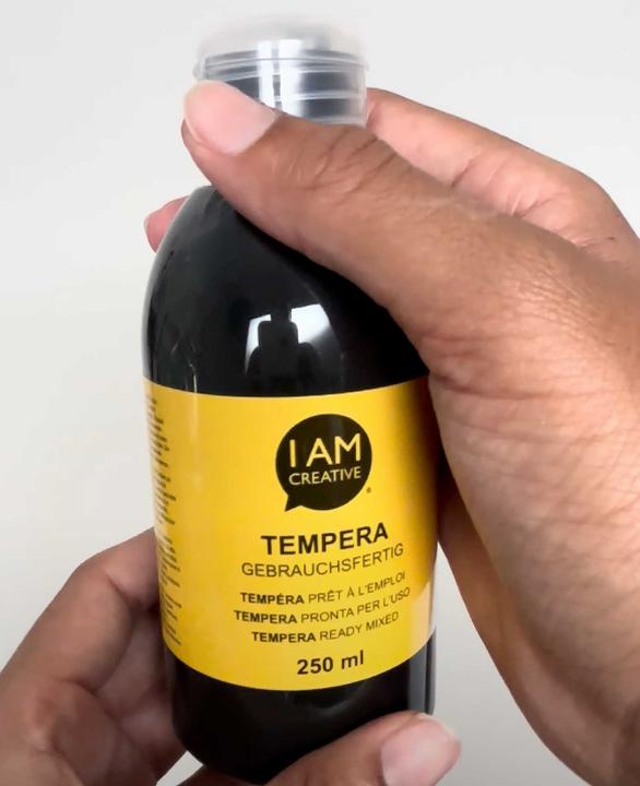 Immagine prodotto I Am Creative Tempera, pittura a tempera a base d'acqua, 250 ml (Nero, 250 ml)