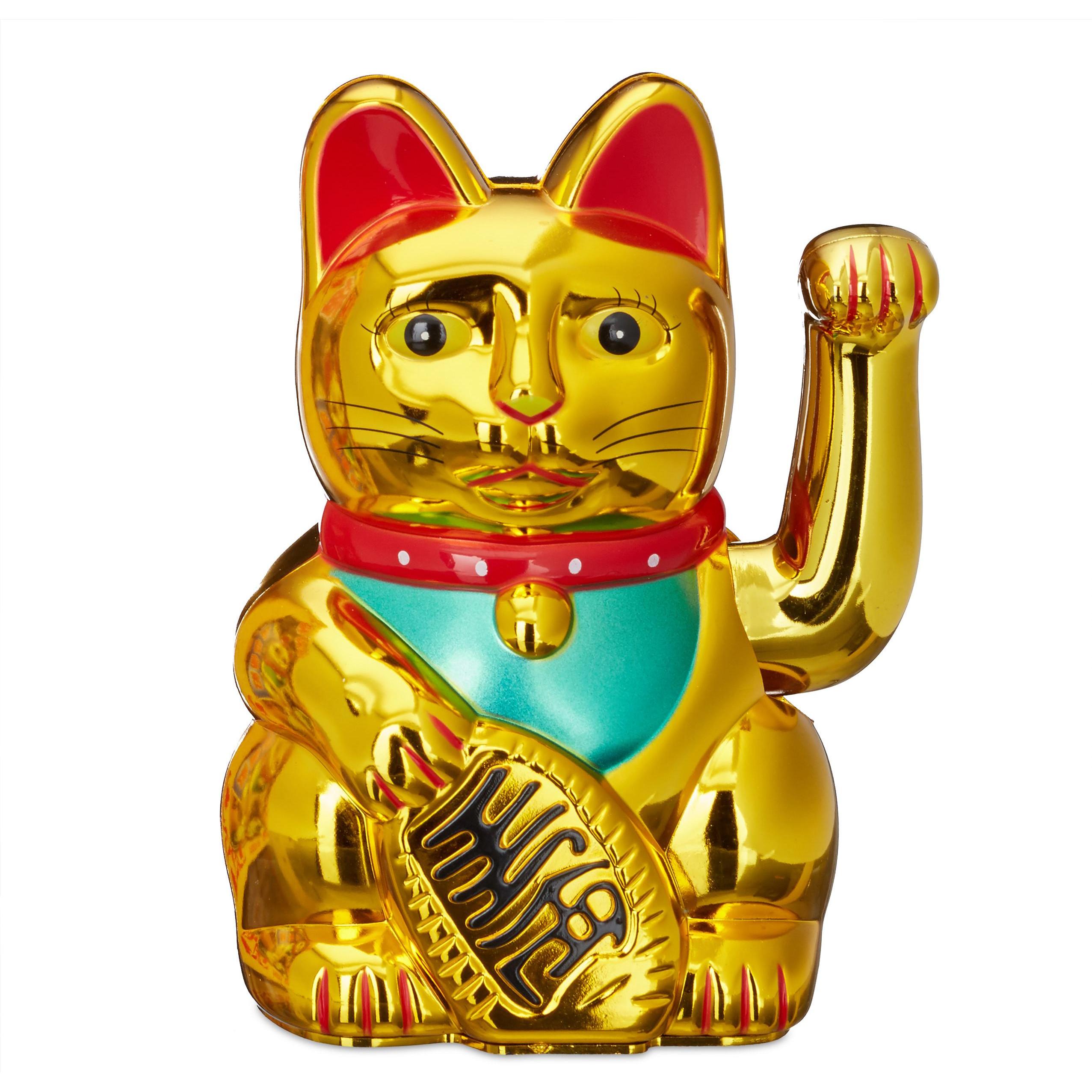 Relaxdays, Deko Objekt, Maneki Neko Winkekatze (10 x 8 x 16 cm)