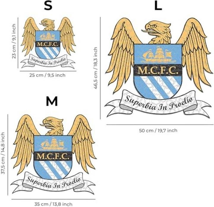 Produktbild Iconic Man City FC - Retro Logo - Holz Puzzle Grösse L (500 Teile) (500 Teile)