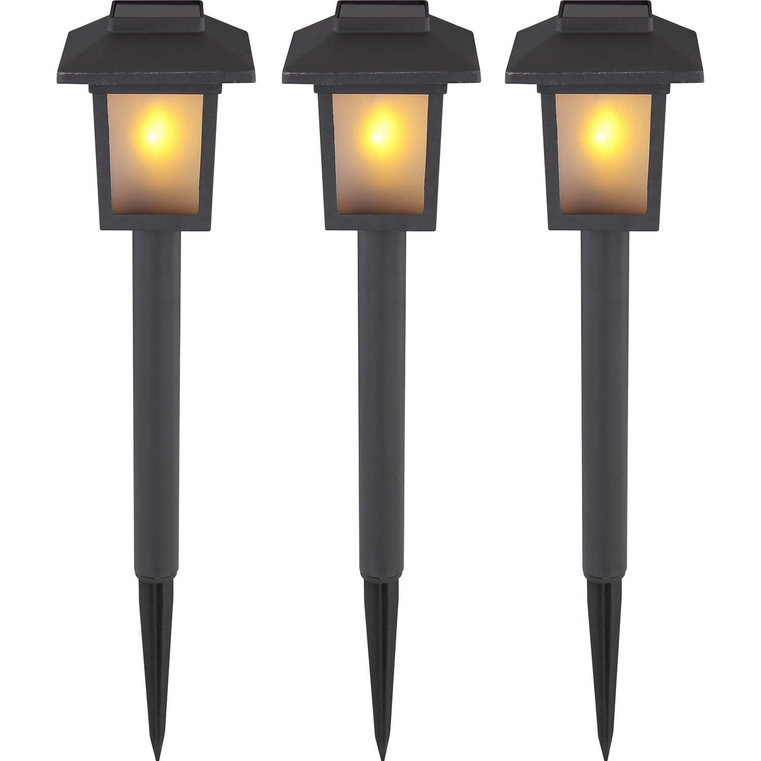 Globo, Gartenbeleuchtung, Solarleuchte schwarz 10xLED (IP44)