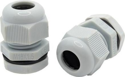 Produktbild Tecline Kabelverschraubungen metrisch, IP68, grau, M16 x 1,5 VPE: 10 Stück