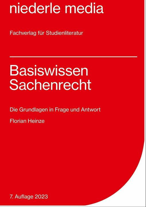 Produktbild Basiswissen Sachenrecht (Deutsch, Florian Heinze, 2023)