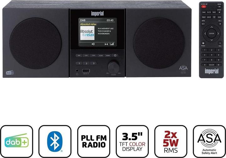 Productafbeelding Imperial DABMAN-220BK (DAB+, FM, Bluetooth)