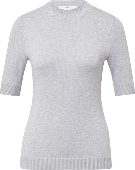 Produktbild Comma Strickpullover Kurzärmeliger Feinstrickpullover mit angedeutetem Stehkragen- (46)