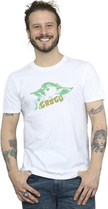 Actual product image Star Wars Mens The Mandalorian Grogu The Child Splat T-Shirt (XL)