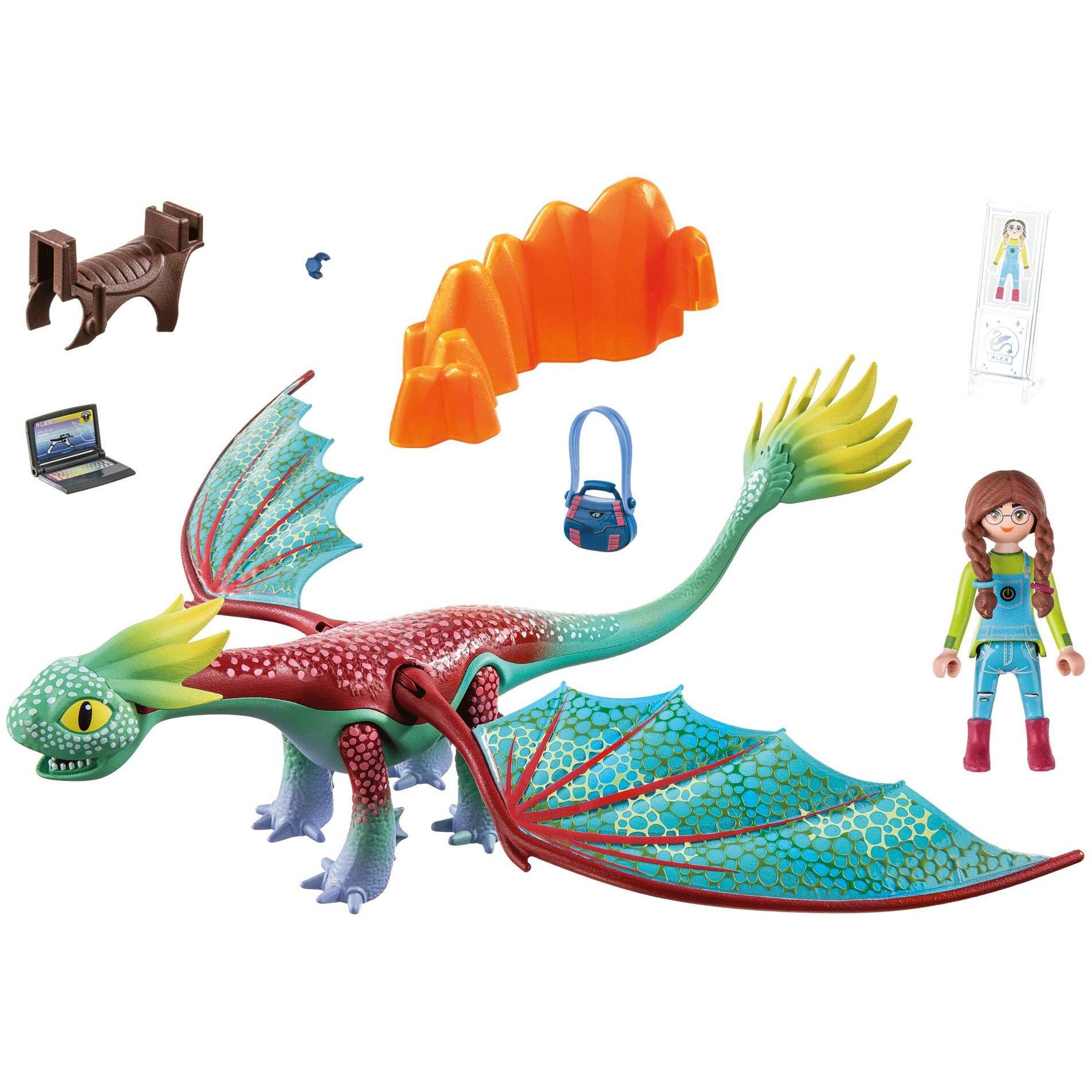 Thumbnail - Playmobil Dragons: The Nine Realms - Feathers & Alex (71083, Playmobil Dragons)