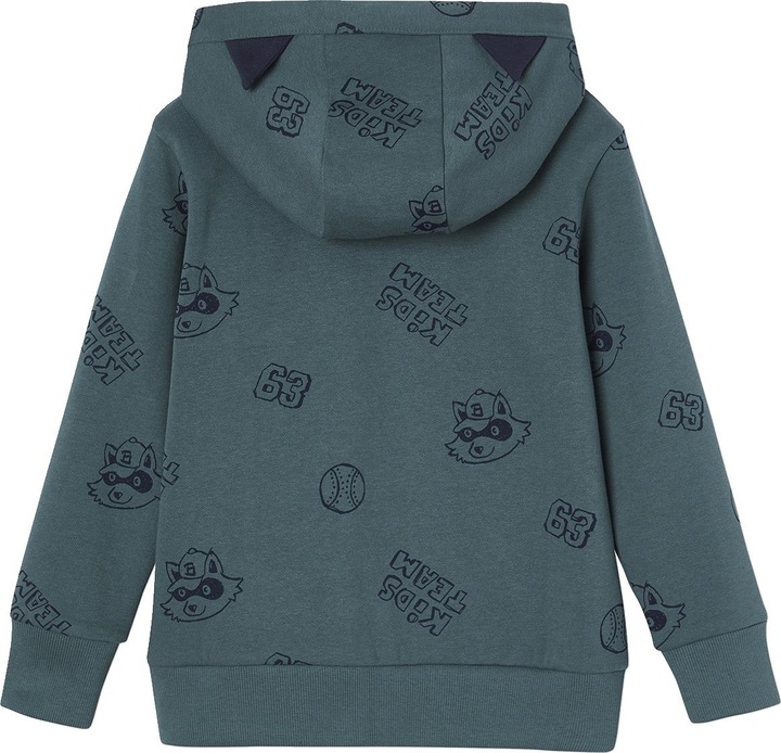 Actual product image Vertbaudet Boys' hooded sweat jacket with ears and recycled polyester (86)