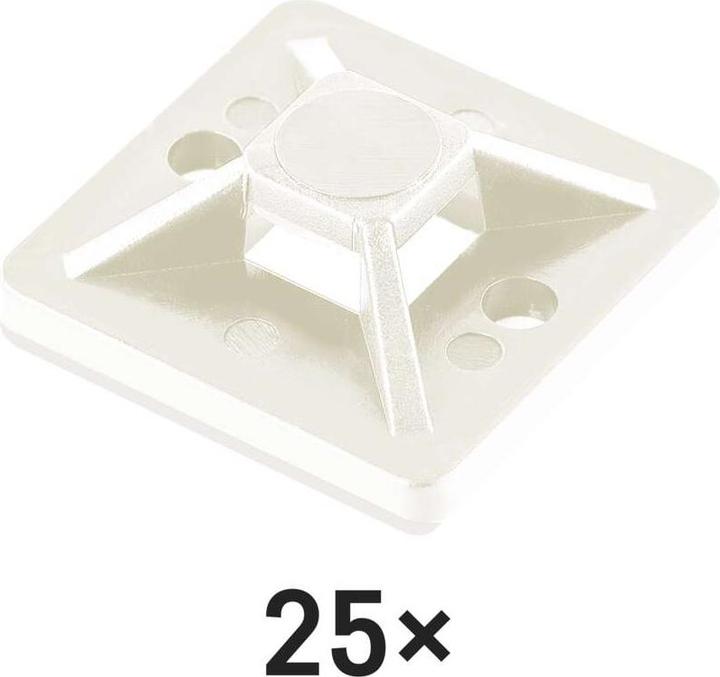 Produktbild Emos Selbstklebende Basis 20×20, weiss, 25 Stk