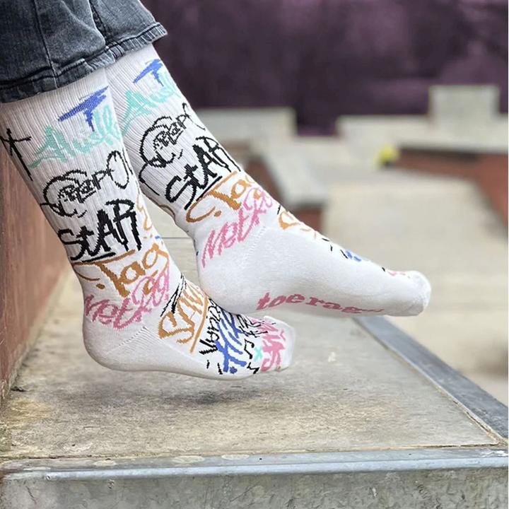 Produktbild Toe Rags Crew Socken Mit Street Graffiti (Einzelpack, 40 - 45)