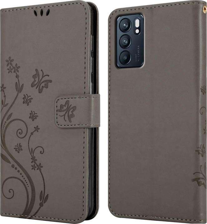 Actual product image Cadorabo Flower Book cover (Oppo Reno 6 5G)