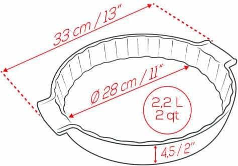 Actual product image Peugeot Appolia ceramic tart pan