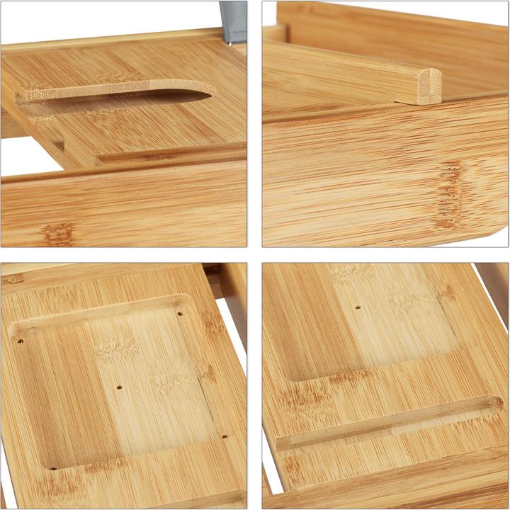 Actual product image Relaxdays Bath tray bamboo (107.5 x 23 x 19 cm)