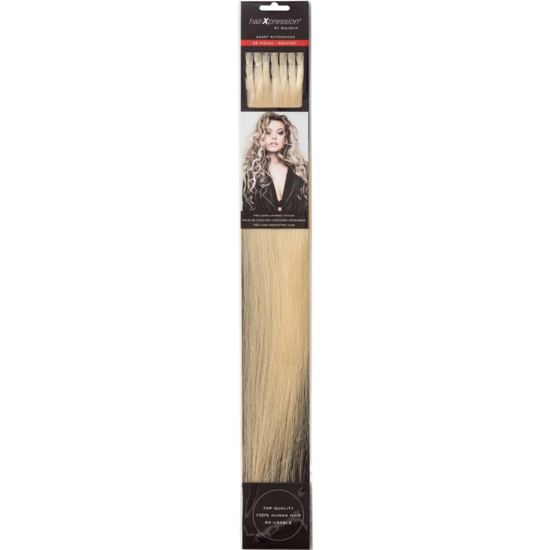 Balmain, Extension, Capelli umani HairXpression 25 pezzi da 50cm di lunghezza Numero 614A 0.19kg - Confezione da 25 (614A, 50 cm)
