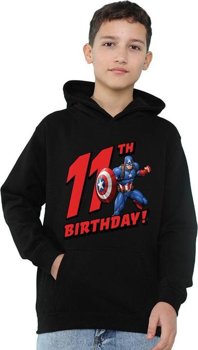 Produktbild Captain America Kapuzenpullover meliert 11. Geburtstag (128)