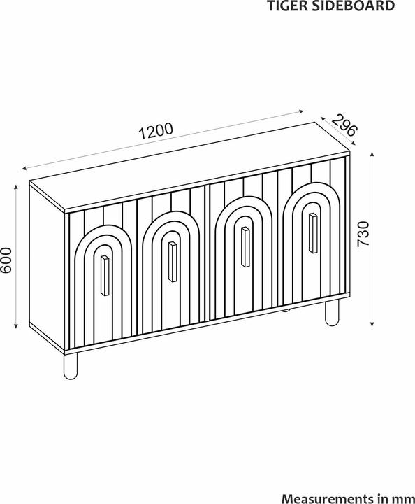 Image du produit Hanah Home Tigre (120 x 29.60 x 73.60 cm)
