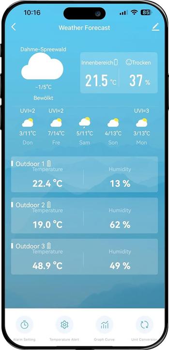 Produktbild Technoline Wetterstation WD3000 mit 4-Tage-Vorhersage und App-Anbindung