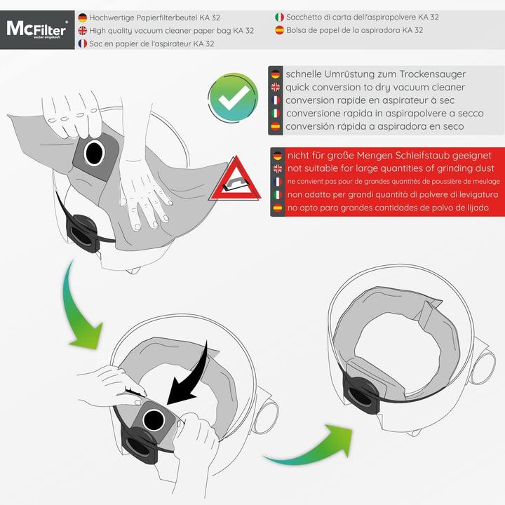 Actual product image Mc Filter Bag set with filter